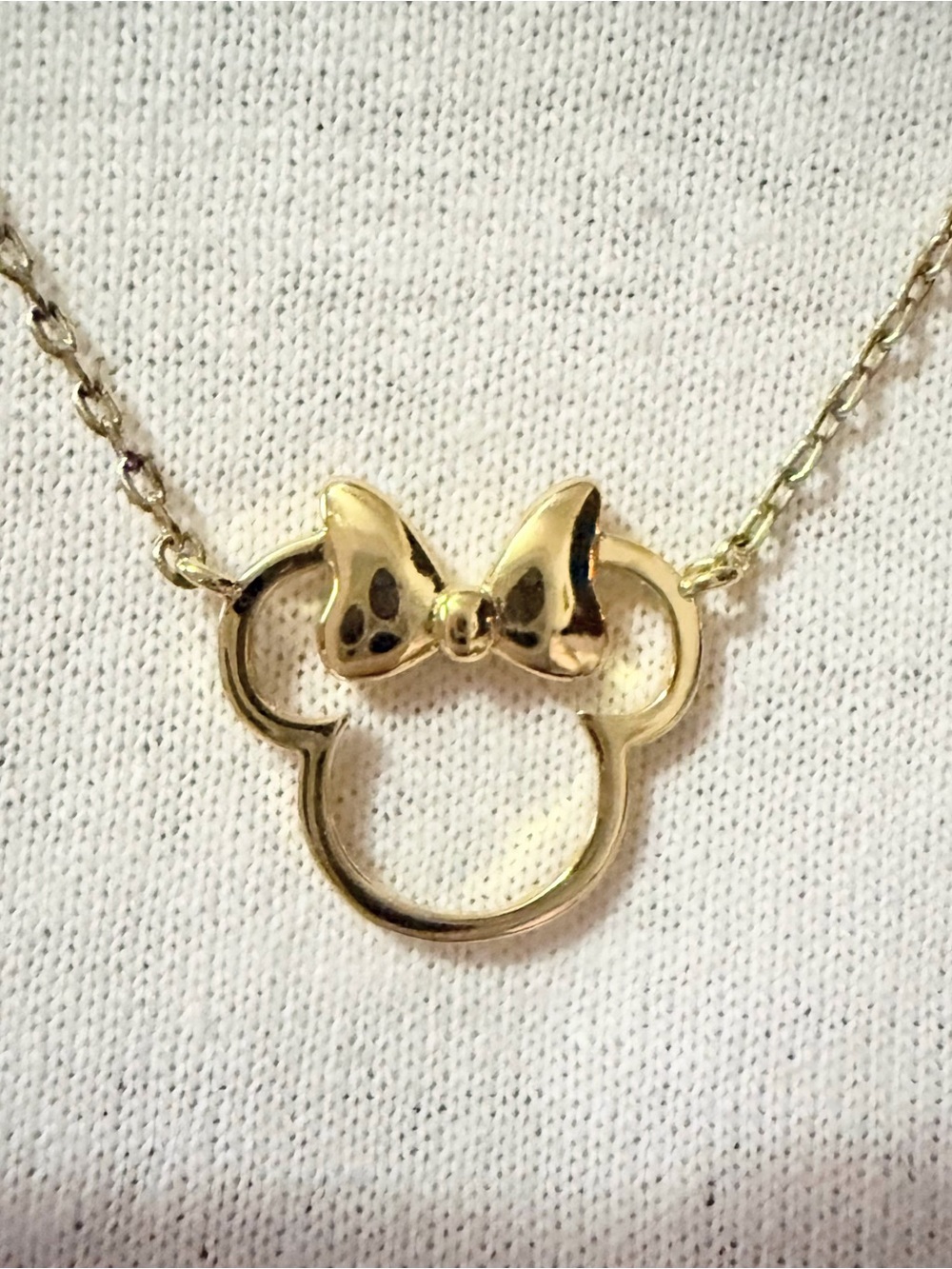 BaubleBar Gold Minnie-Inspired Bow Necklace